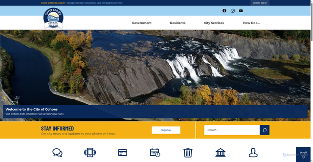 Security scan screenshot of https://cohoes-ny.gov/