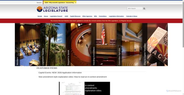 Security scan screenshot of https://www.azleg.gov/