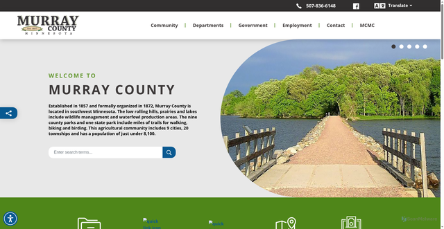 Security scan screenshot of https://murraycountymn.gov/