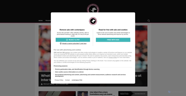 Security scan screenshot of https://www.intermiami.news/