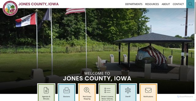 Security scan screenshot of https://www.jonescountyiowa.gov/