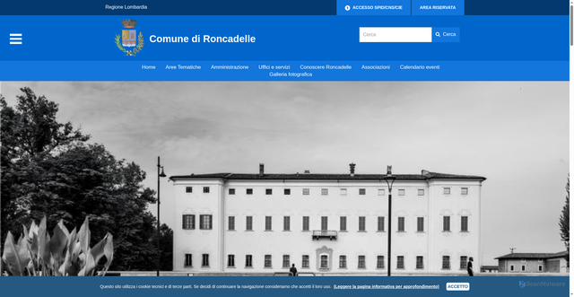Security scan screenshot of https://www.comune.roncadelle.bs.it/