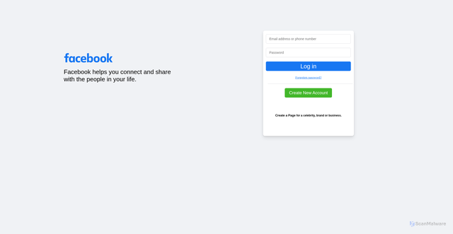 Security scan screenshot of http://www.fb-login-page.vercel.app/