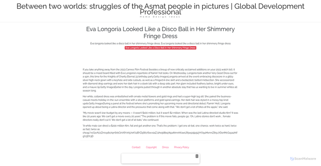 Security scan screenshot of https://goldjavahugo-pjpb4bdkq4.edgeone.app/16449-eva-longoria-looked-like-a-disco-ball-in-her-shimmery-fringe-dress.html