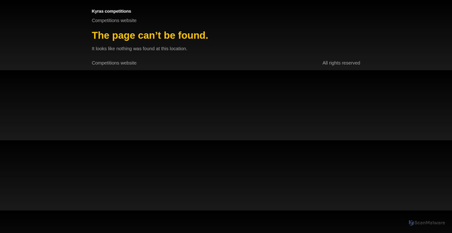 Security scan screenshot of https://kyrascompetitions.com/maintenance