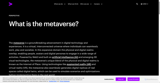 Security scan screenshot of https://www.accenture.com/us-en/insights/metaverse