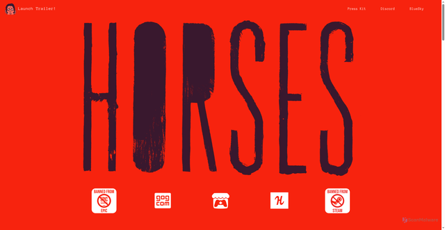 Security scan screenshot of http://www.horses.wtf/