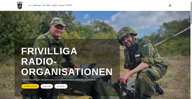 Security scan screenshot of https://fro.se/