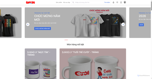 Security scan screenshot of https://tuoitreshop.vn