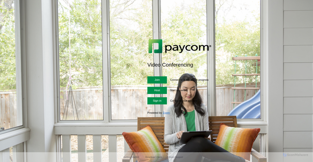 Security scan screenshot of https://paycom.zoom.us