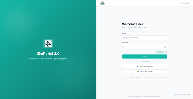 Security scan screenshot of https://dev2.emportal.me