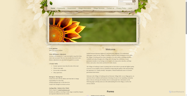 Security scan screenshot of https://www.oostburgwi.gov/