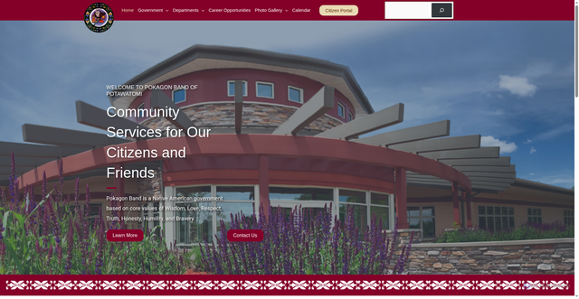 Security scan screenshot of https://www.pokagonband-nsn.gov/