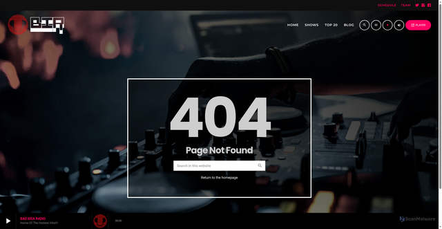 Security scan screenshot of https://badidearadio.com/baebecZshop/brands/intuit