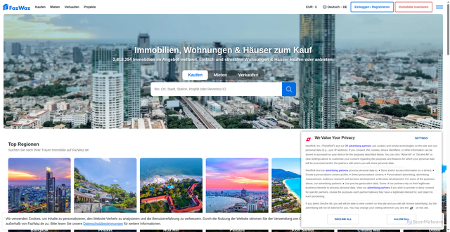 Security scan screenshot of https://fazwaz.de