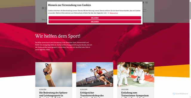 Security scan screenshot of http://www.bisp.de