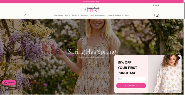 Security scan screenshot of https://distinctivelyhers.com
