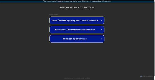 Security scan screenshot of https://refugiosdevictoria.com/