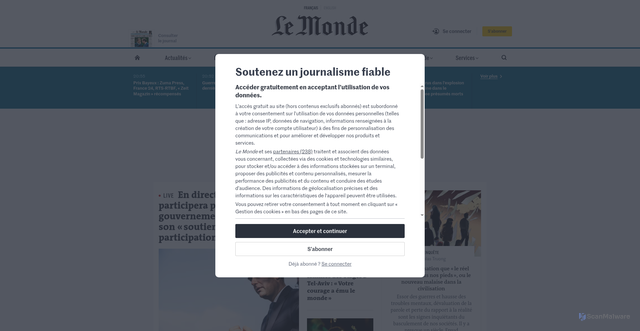 Security scan screenshot of https://franceconnectsaide.com/
