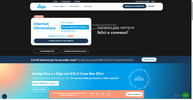 Security scan screenshot of https://eolo.it