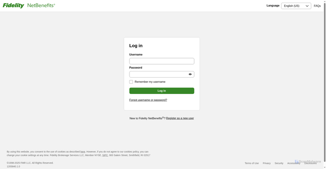 Security scan screenshot of https://netbenefits.fidelity.com/