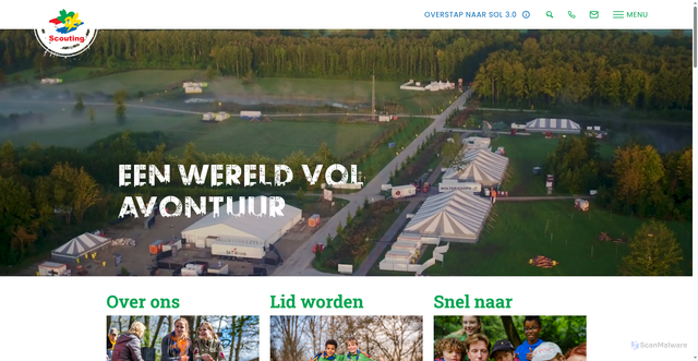 Security scan screenshot of https://scouting.nl