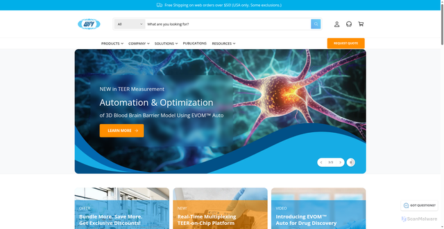 Security scan screenshot of https://www.wpiinc.com