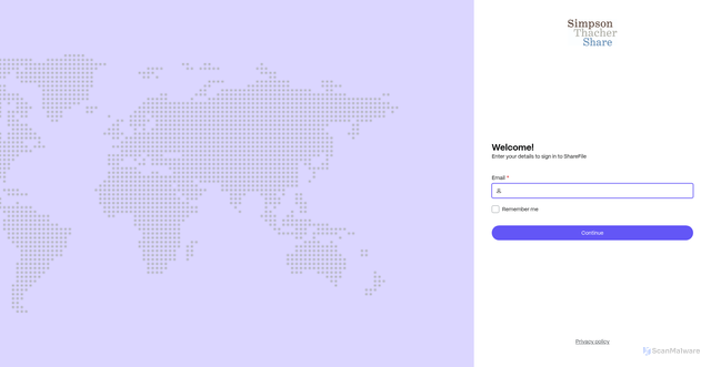 Security scan screenshot of https://stblaw.sharefile.com