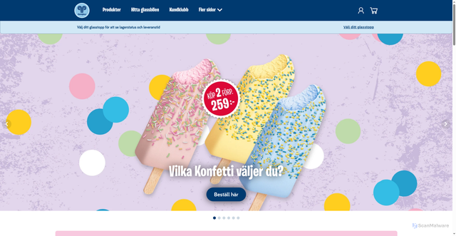 Security scan screenshot of https://hemglass.se/