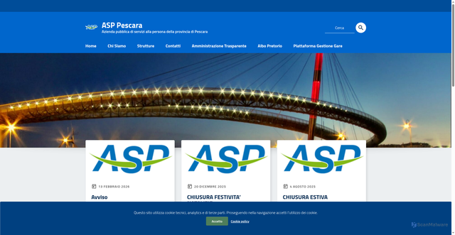 Security scan screenshot of https://www.asp.pe.it