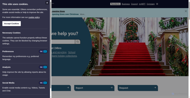 Security scan screenshot of https://www.npt.gov.uk/