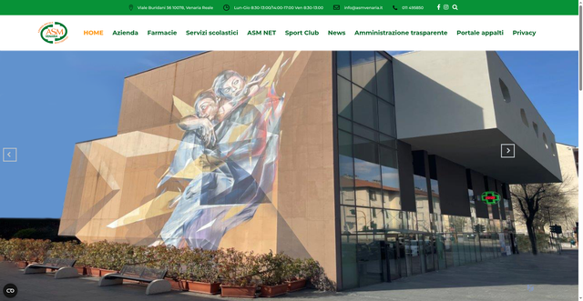 Security scan screenshot of https://www.asmvenaria.it/