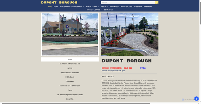 Security scan screenshot of https://dupontpa.gov/