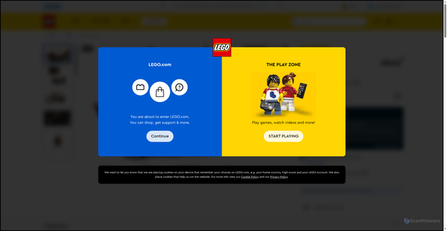 Security scan screenshot of https://www.lego.com/en-us/product/ideas-21363-21363