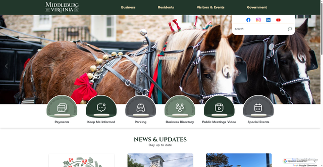 Security scan screenshot of https://middleburgva.gov/