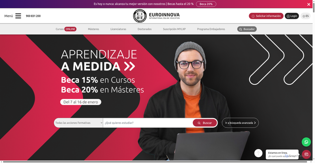 Security scan screenshot of https://euroinnova.edu.es