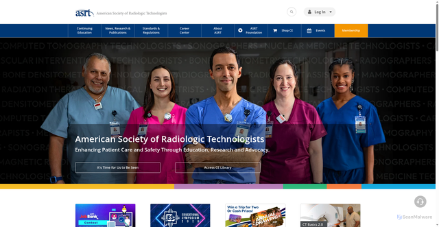 Security scan screenshot of https://asrt.org