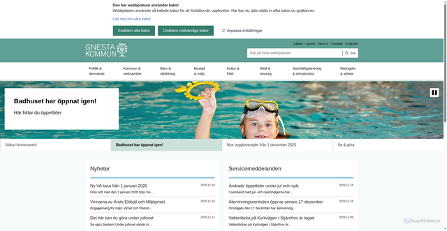 Security scan screenshot of https://www.gnesta.se/