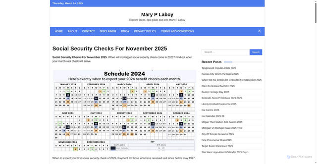 Security scan screenshot of https://maryplaboyr.pages.dev/vptmj-social-security-checks-for-november-2025-dfcjf/