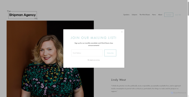 Security scan screenshot of https://www.theshipmanagency.com/lindy-west
