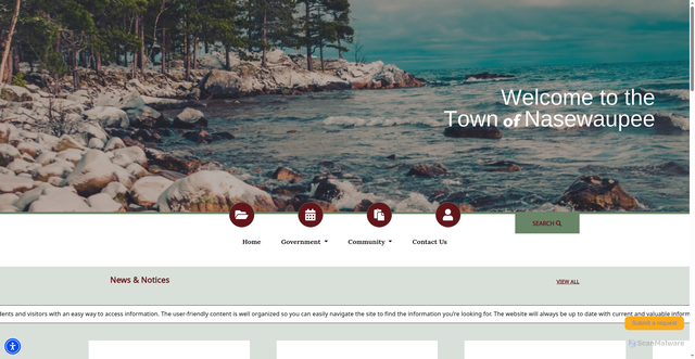 Security scan screenshot of https://townofnasewaupeewi.gov/
