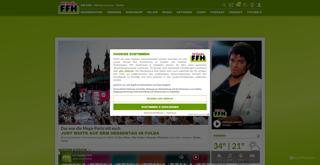 Security scan screenshot of https://ffh.de
