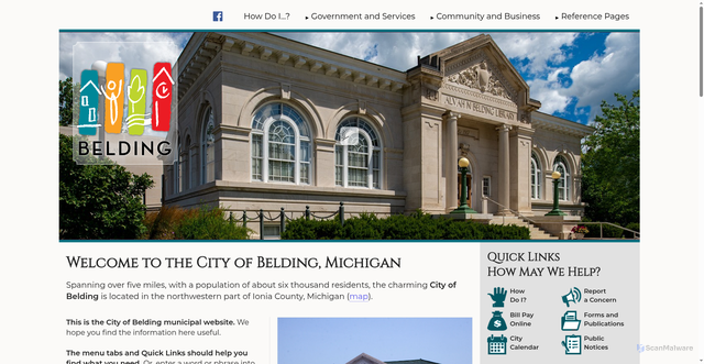 Security scan screenshot of https://belding.gov/