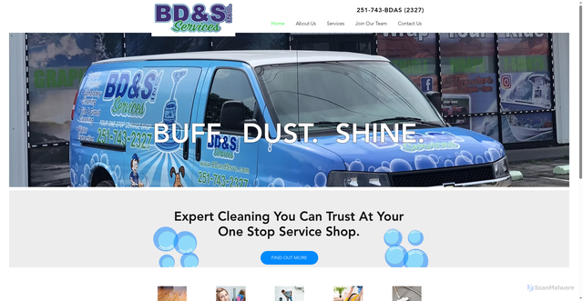 Security scan screenshot of https://www.buffdustshine.com/