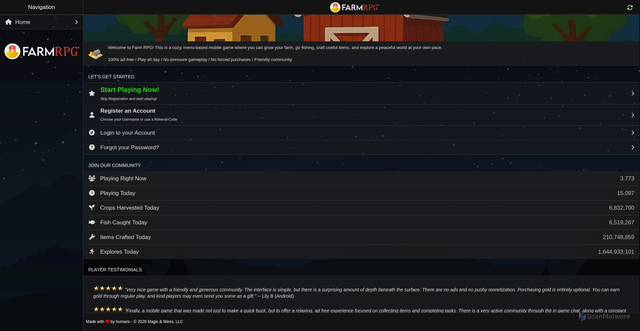 Security scan screenshot of https://farmrpg.com