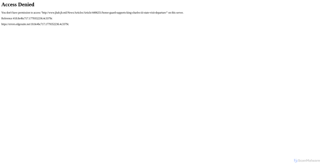 Security scan screenshot of https://www.jbab.jb.mil/News/Articles/Article/4496251/honor-guard-supports-king-charles-iii-state-visit-departure/