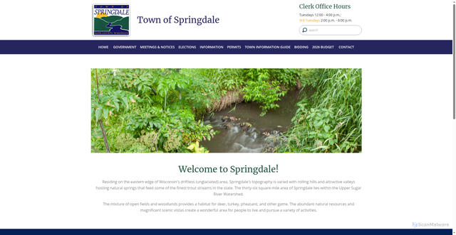 Security scan screenshot of https://springdalewi.gov/