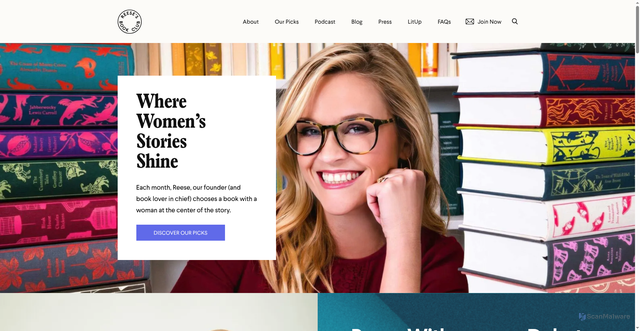Security scan screenshot of https://reesesbookclub.com