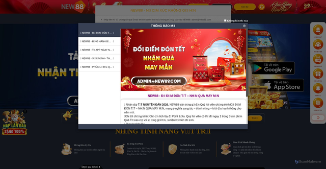 Security scan screenshot of https://new88ok1.com