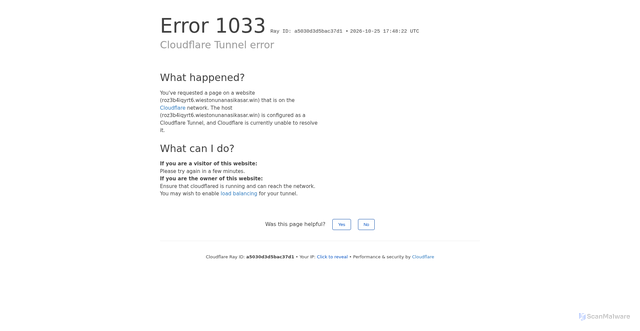 Security scan screenshot of https://roz3b4iqyrt6.wiestonunanasikasar.win